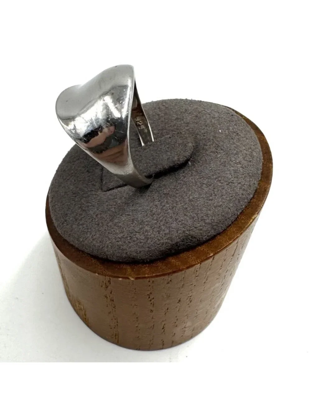 VTG Solid Sterling Silver 925 Dome Design Tapered Band Ring Size 8.5 Fit